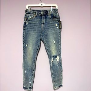 NWT BLANKNYC Jeans DISTRESSED Mid-Rise SKINNY Size 28